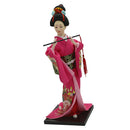 12inch Japanese Kimono Geisha Doll Kokeshi Handicraft Home Decoration Rose Red Clothes