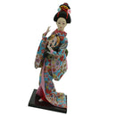 30cm Vintage Japanese Kimono Geisha Doll Female Model Figurine in Floral Clothes