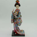 30cm Vintage Japanese Kimono Geisha Doll Female Model Figurine in Floral Clothes