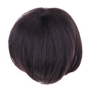 Cute Girl Bangs Short Hair Wig Hairpiece for 1/3 Doll DIY Making Accessories Black Brown