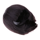 Cute Girl with Bangs Short Hair Wig Hairpiece for 1/4 Doll DIY Making Accessories Black Brown