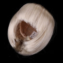 Cute Girl Bangs Short Hair Wig Hairpiece for 1/6 Doll DIY Making Accessories White