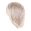 Cute Girl Bangs Short Hair Wig Hairpiece for 1/6 Doll DIY Making Accessories White
