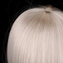 Cute Girl Bangs Short Hair Wig Hairpiece for 1/6 Doll DIY Making Accessories White