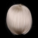 Cute Girl Bangs Short Hair Wig Hairpiece for 1/6 Doll DIY Making Accessories White