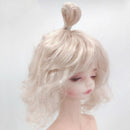 1/6 Doll Hair Medium-length Curly Wig For 1/6 Bjd YOSD Doll Accessory Light Golden