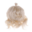 1/6 Doll Hair Medium-length Curly Wig For 1/6 Bjd YOSD Doll Accessory Light Golden