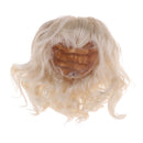 1/6 Dolls Hair Medium-length Curly Wig Neat Bangs For 1/6 Bjd YOSD Doll Light Golden