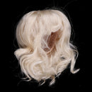 1/6 Dolls Hair Medium-length Curly Wig Neat Bangs For 1/6 Bjd YOSD Doll Light Golden