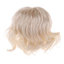 1/6 Dolls Hair Medium-length Curly Wig Neat Bangs For 1/6 Bjd YOSD Doll Light Golden