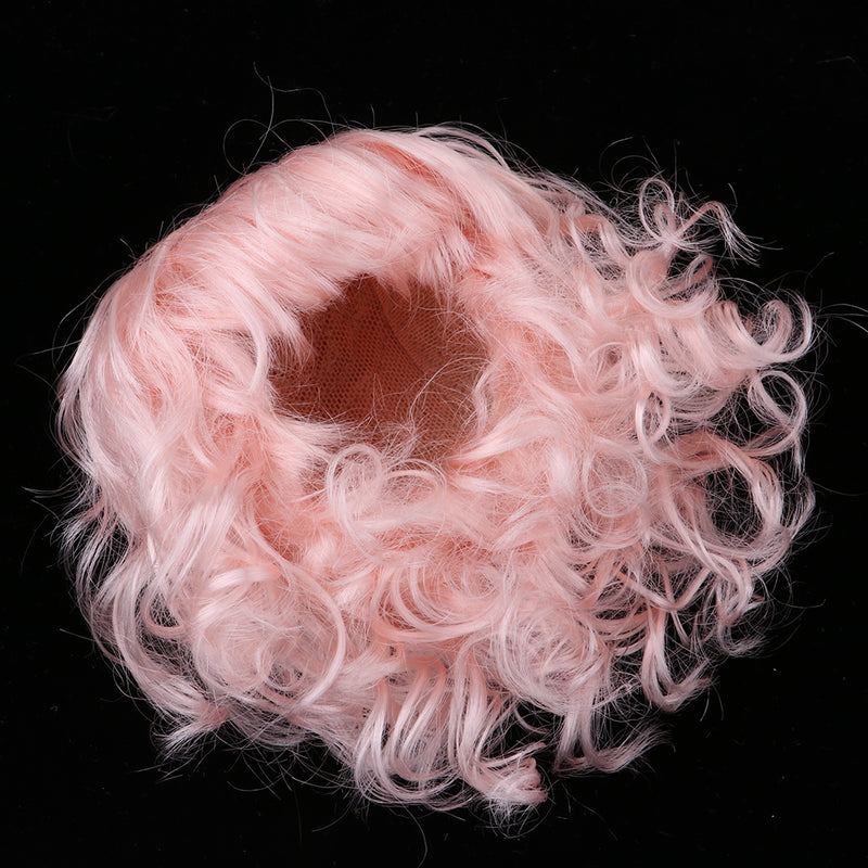 1/4 Dolls Hair Medium-length Curly Wig Neat Bangs For 1/4 Bjd YOSD Doll Accs
