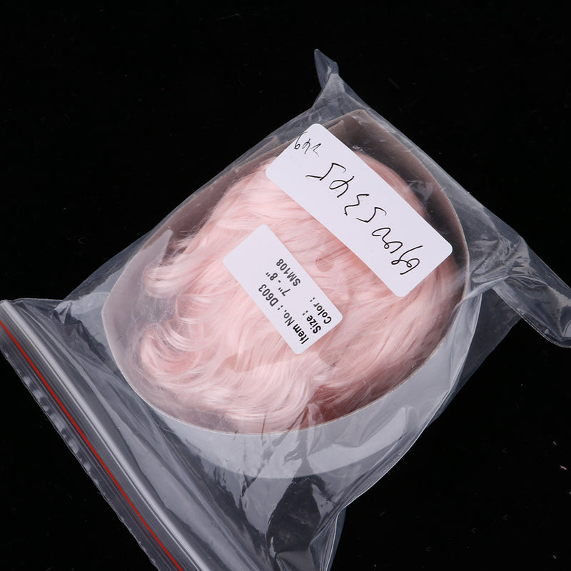 1/4 Dolls Hair Medium-length Curly Wig Neat Bangs For 1/4 Bjd YOSD Doll Accs