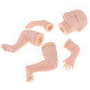 18inch Real Touch Soft Silicone Reborn Kits Lifelike Sleep Baby Doll Blank Head Limb Mold DIY Making Accessories