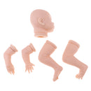 18inch Real Touch Soft Silicone Reborn Kits Lifelike Sleep Baby Doll Blank Head Limb Mold DIY Making Accessories
