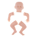 18inch Real Touch Soft Silicone Reborn Kits Lifelike Sleep Baby Doll Blank Head Limb Mold DIY Making Accessories