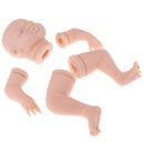 18inch Real Touch Soft Silicone Reborn Kits Lifelike Sleep Baby Doll Blank Head Limb Mold DIY Making Accessories