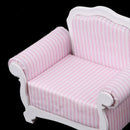 3Pcs European Striped Sofa Living Room Furniture 1/12 Dollhouse Miniature