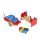 1:12 Scale Doll House Miniature Decor Wooden Building Blocks Boat Music Tool