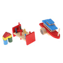 1:12 Scale Doll House Miniature Decor Wooden Building Blocks Boat Music Tool