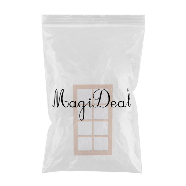 1/12 Wooden 8-Pane Frame for Dolls House Door Window Parts DIY Making Accessories Room Items Decoration
