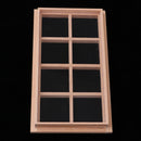 1/12 Wooden 8-Pane Frame for Dolls House Door Window Parts DIY Making Accessories Room Items Decoration