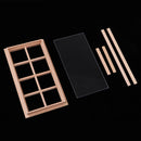 1/12 Wooden 8-Pane Frame for Dolls House Door Window Parts DIY Making Accessories Room Items Decoration