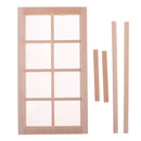 1/12 Wooden 8-Pane Frame for Dolls House Door Window Parts DIY Making Accessories Room Items Decoration