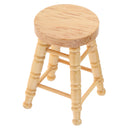 Wooden Tall Bar Stool Dolls House Miniature Pub Furniture Decoration Accessory 1/12th