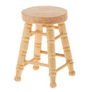 Wooden Tall Bar Stool Dolls House Miniature Pub Furniture Decoration Accessory 1/12th