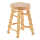 Wooden Tall Bar Stool Dolls House Miniature Pub Furniture Decoration Accessory 1/12th