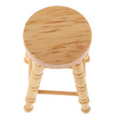 Wooden Tall Bar Stool Dolls House Miniature Pub Furniture Decoration Accessory 1/12th