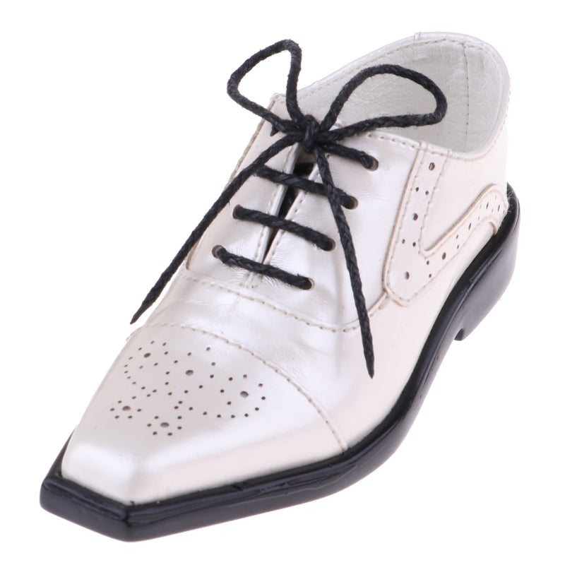 1/3 BJD SD17 Uncle Shoes Laced Leather Shoes for MSD SD DOD Ball Jointed Doll Outfit Beige