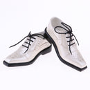 1/3 BJD SD17 Uncle Shoes Laced Leather Shoes for MSD SD DOD Ball Jointed Doll Outfit Beige