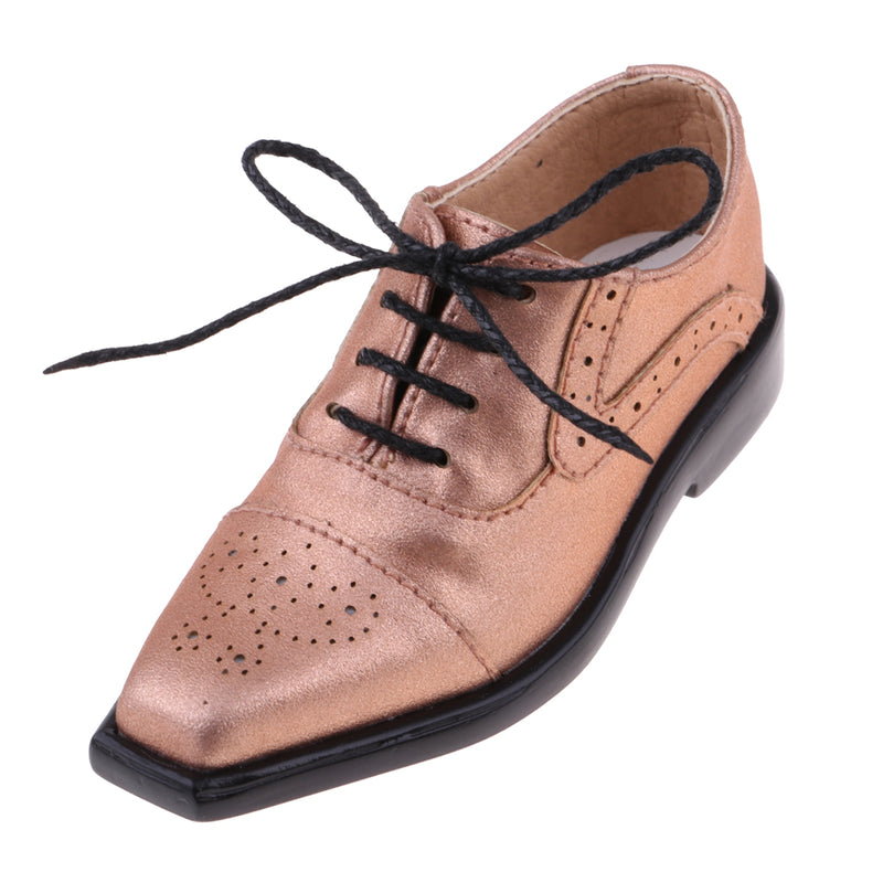 1/3 BJD SD17 Uncle Shoes Laced Leather Shoes for MSD SD DOD Ball Jointed Doll Outfit Champagne Color