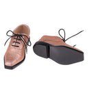 1/3 BJD SD17 Uncle Shoes Laced Leather Shoes for MSD SD DOD Ball Jointed Doll Outfit Champagne Color