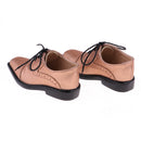 1/3 BJD SD17 Uncle Shoes Laced Leather Shoes for MSD SD DOD Ball Jointed Doll Outfit Champagne Color