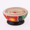 10 Pieces Set Strawberry Patterns Wooden Russian Nesting Dolls Stacking Matryoshka Toy Home Office Decoration