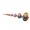 10 Pieces Set Strawberry Patterns Wooden Russian Nesting Dolls Stacking Matryoshka Toy Home Office Decoration
