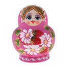10 Pieces Hand Painted Flower Girls Wooden Russian Nesting Dolls Matryoshka Set