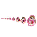 10 Pieces Hand Painted Flower Girls Wooden Russian Nesting Dolls Matryoshka Set