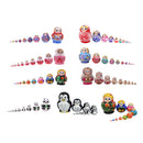 10pcs Russian Nesting Dolls Handcrafted Girls Russian Matryoshka Colorful