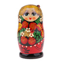 5 PCS Wooden Russian Paint Nesting Dolls Flower Girl Traditional Matryoshka