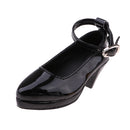 Fashion Handmade Block High Heeled Shoes Leather Shoes Pointed Shoes For 1/3 BJD LOLITA DOLLFIE LUTS DOD LUTS Accs Black