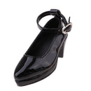 Fashion Handmade Block High Heeled Shoes Leather Shoes Pointed Shoes For 1/3 BJD LOLITA DOLLFIE LUTS DOD LUTS Accs Black
