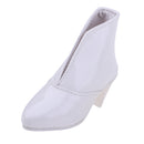 Pair of High Heeled PU Leather Shoes Pointed Boots For 1/3 BJD Dollfie LUTS DOD LUTS MSD Doll Clothes Accs White