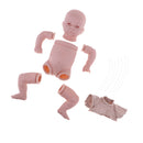 Unpainted 19inch Reborn Baby Girl Doll Head Full Limb Half Silicone Body Cloth Body Kit Collections Gift
