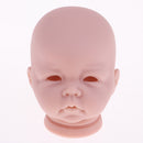 Unpainted 19inch Reborn Baby Girl Doll Head Full Limb Half Silicone Body Cloth Body Kit Collections Gift