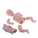Unpainted 19inch Reborn Baby Girl Doll Head Full Limb Half Silicone Body Cloth Body Kit Collections Gift