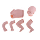Silicone 19inch Reborn Boy Doll Supplies Unpainted Baby Mold Head Limb Body Doll DIY Handmade