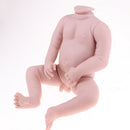 Unpainted 22inch Reborn Kits Full Body Vinyl Blank Mold Newborn Awake Baby Boy Doll Kids Hands-on Toy